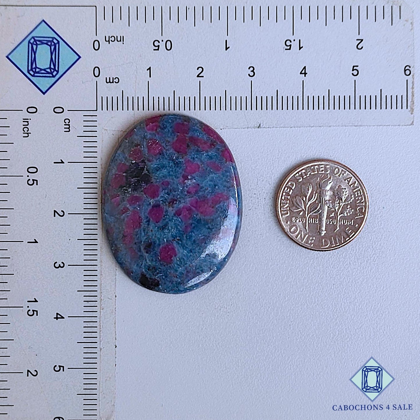 Natural Ruby Kyanite Gemstone  Oval Cabochons 35*27*4mm From India available for sale
