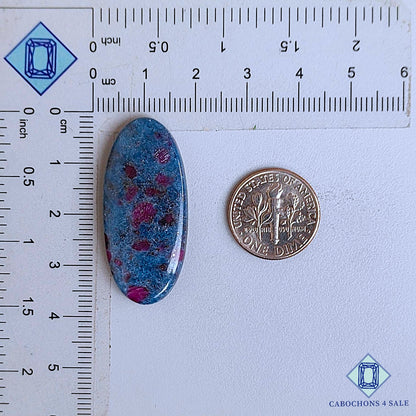 Natural Ruby Kyanite Gemstone  Oval Cabochons 36*16*4mm From India available for sale