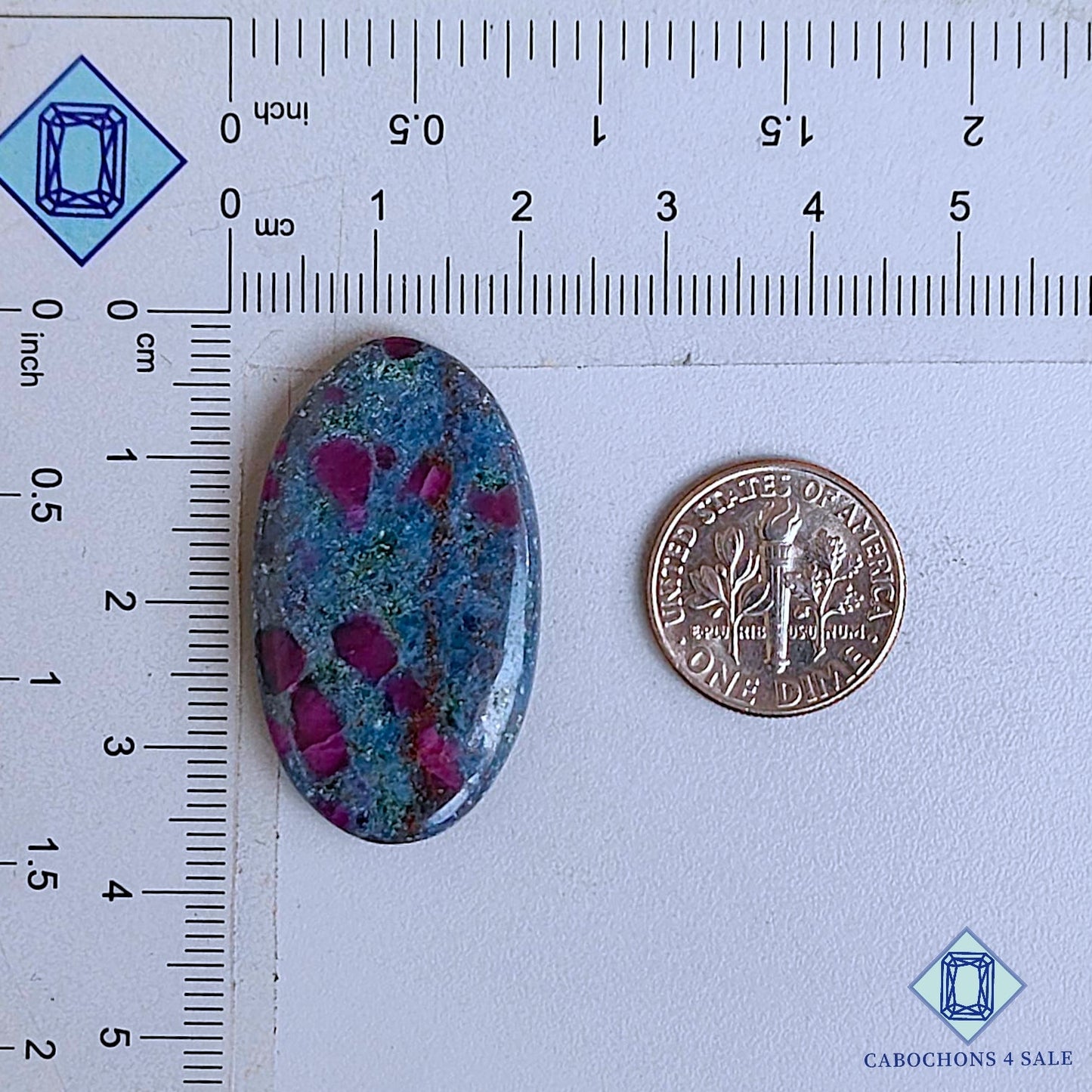 Natural Ruby Kyanite Gemstone  Oval Cabochons 34*19*4mm From India available for sale