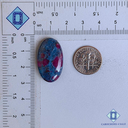 Natural Ruby Kyanite Gemstone  Oval Cabochons 27*16*5mm From India available for sale