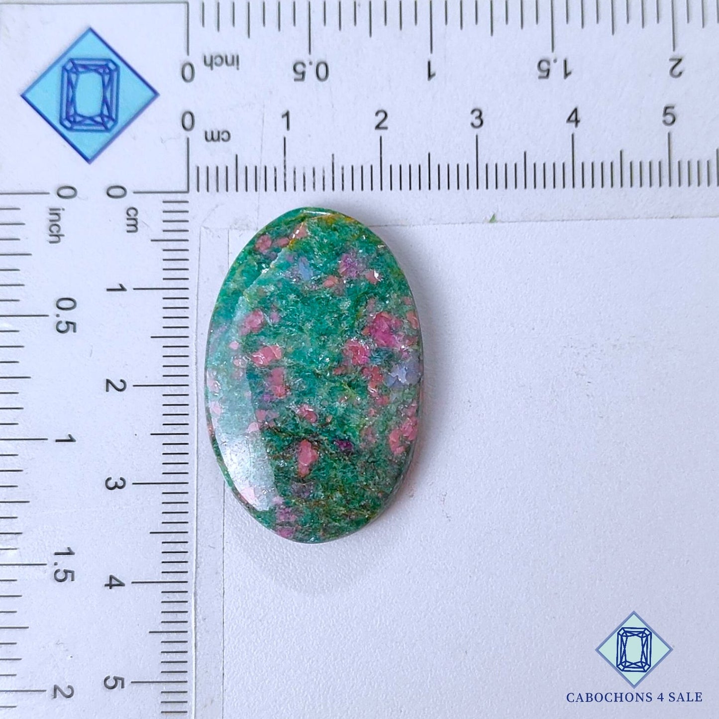 Natural Ruby Kyanite Gemstone  Oval Cabochons 34*22*5mm from India available for sale