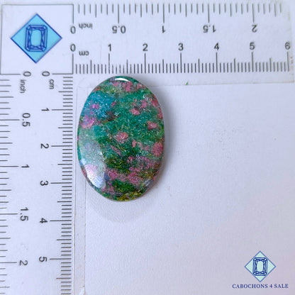 Natural Ruby Kyanite Gemstone  Oval Cabochons 34*23*5mm from India available for sale