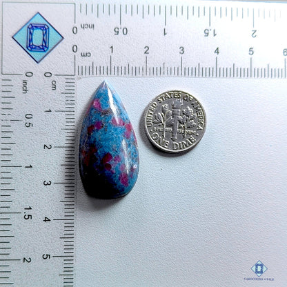 Ruby Kyanite Pear Cabochons