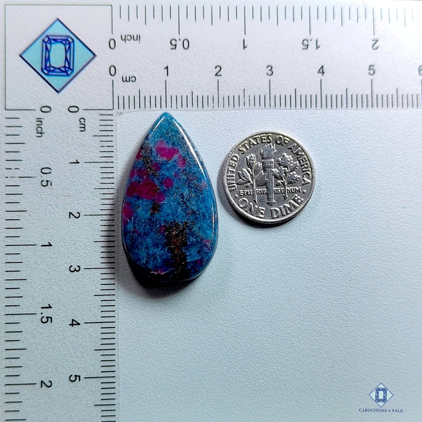 Ruby Kyanite Pear Cabochons