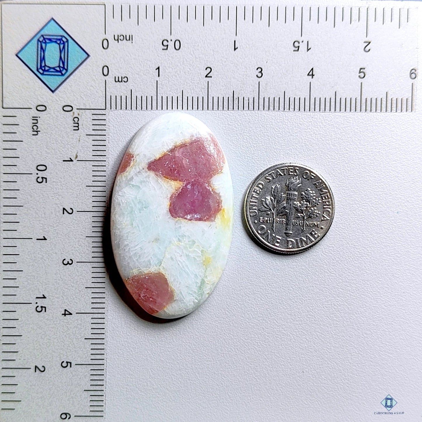 Pink Tourmaline In Quartz Oval Cabochons