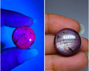 Ruby Star Round Cabochons