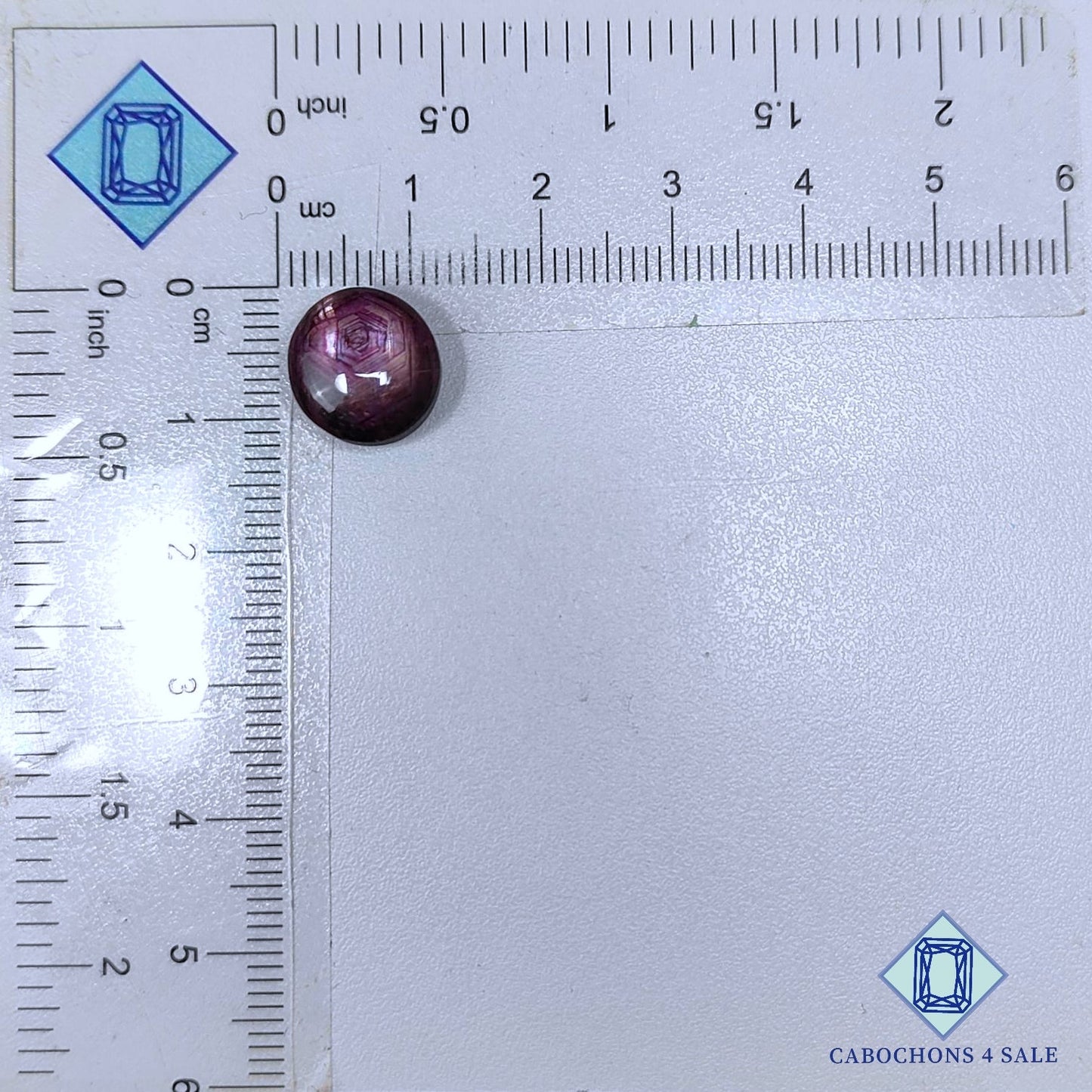 Ruby Star Round Cabochons