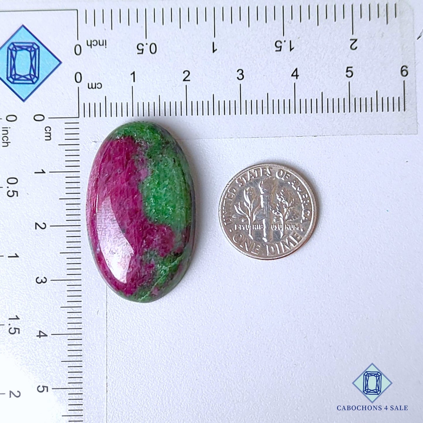 Natural Ruby Zoisite Gemstone Oval Cabochons 33*20*7mm from Tanzania available for sale