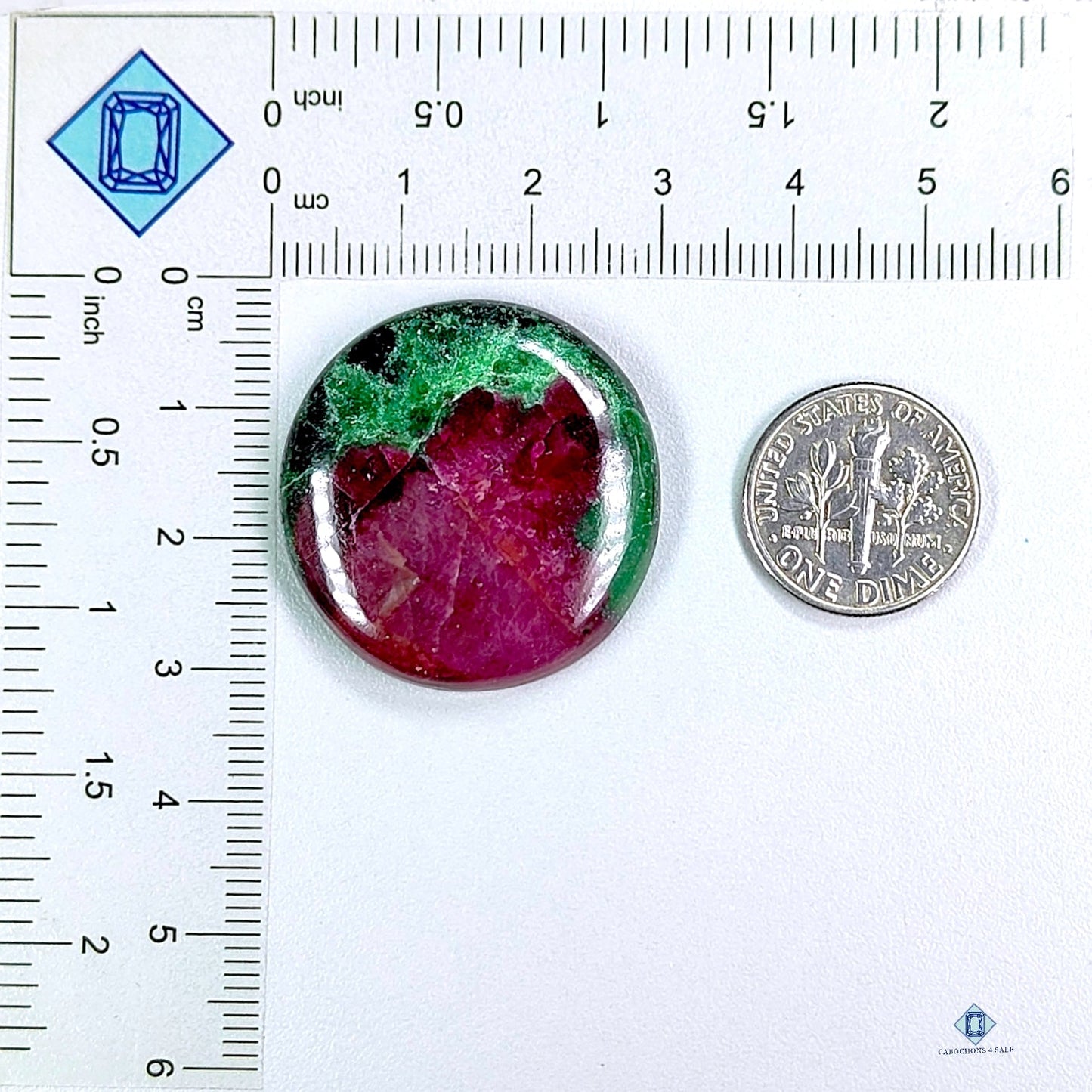 Ruby Zoisite Round Cabochons