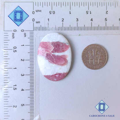 Ruby with Tourmaline Oval Cabochons 32*23*5mm