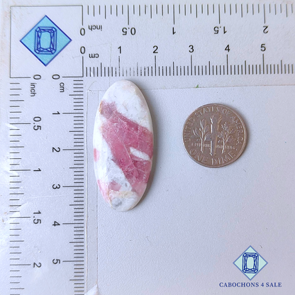 Ruby with Tourmaline Oval Cabochons 35*16*5mm