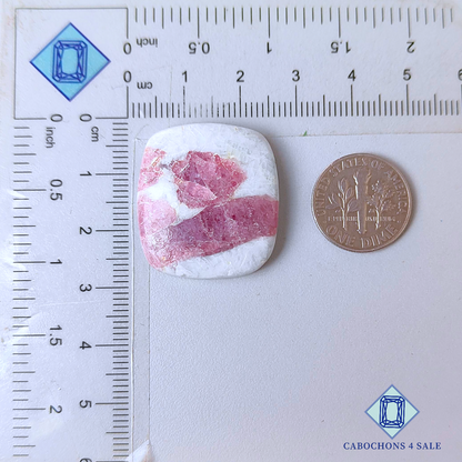 Ruby with Tourmaline Rectangle Cabochons 27*25*6mm