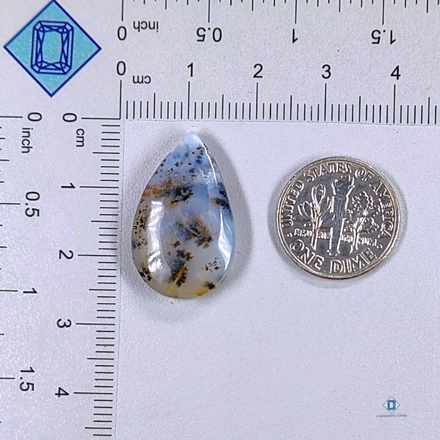 Russian Dendritic Agate Pear Cabochons