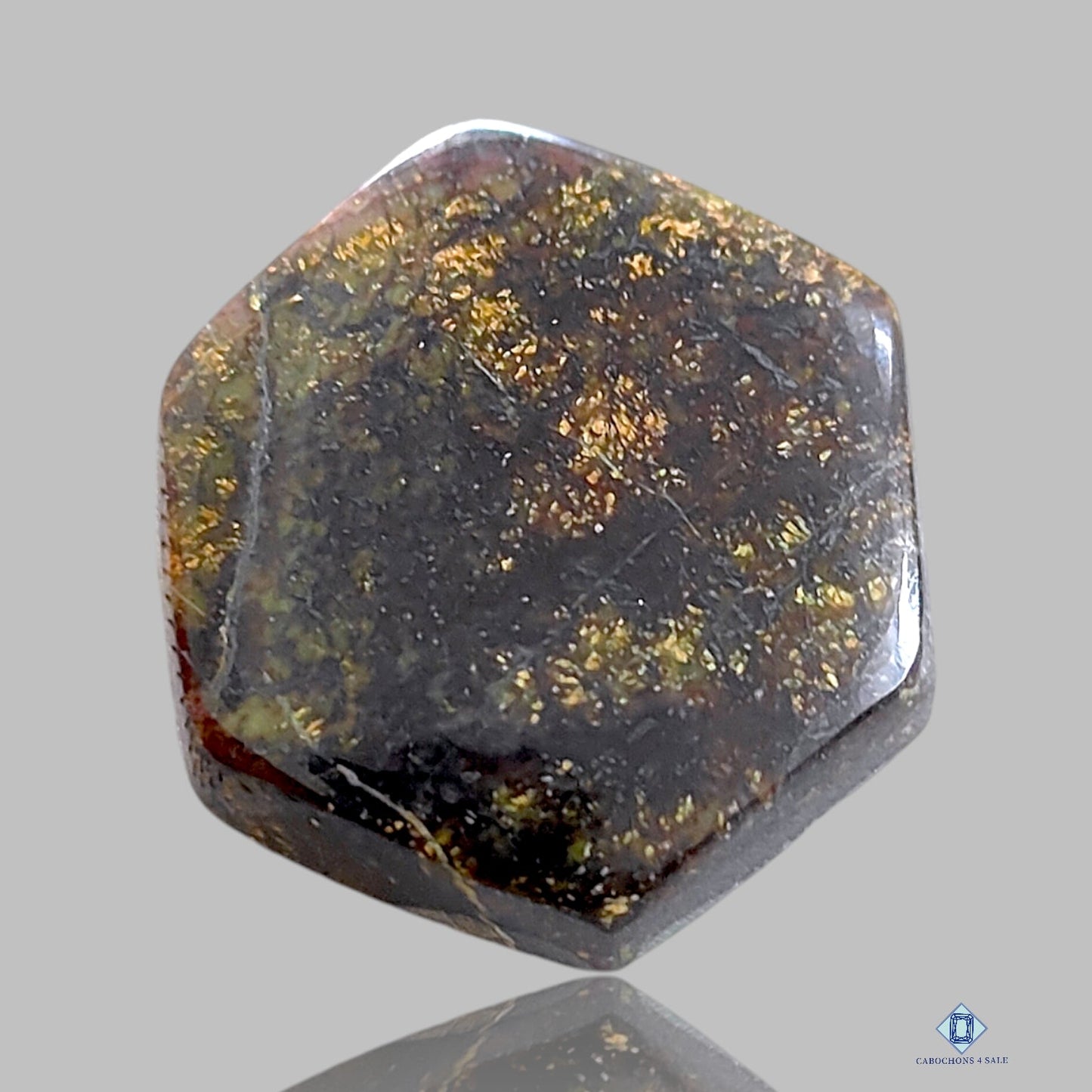 Samarskite Hexagon Cabochons