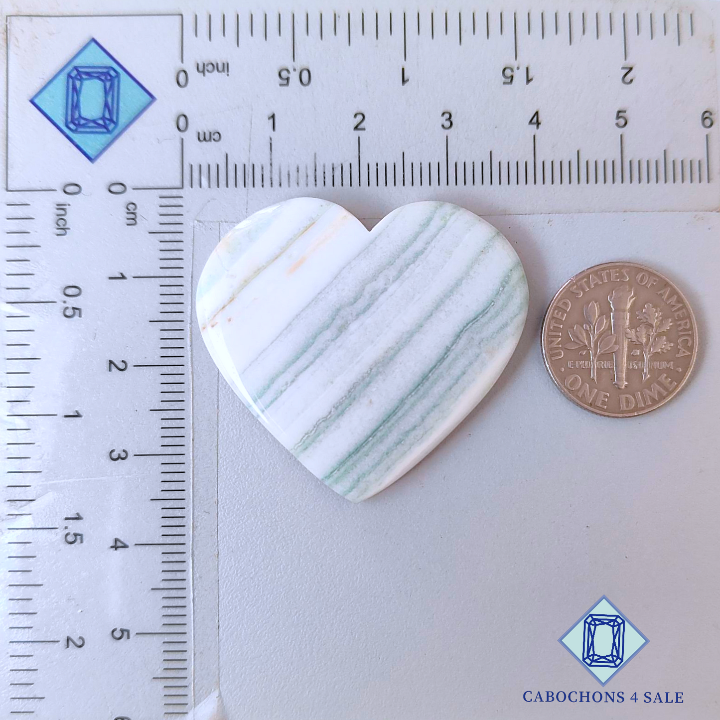 Saturn Chalcedony Heart Carvings 34*36*4mm