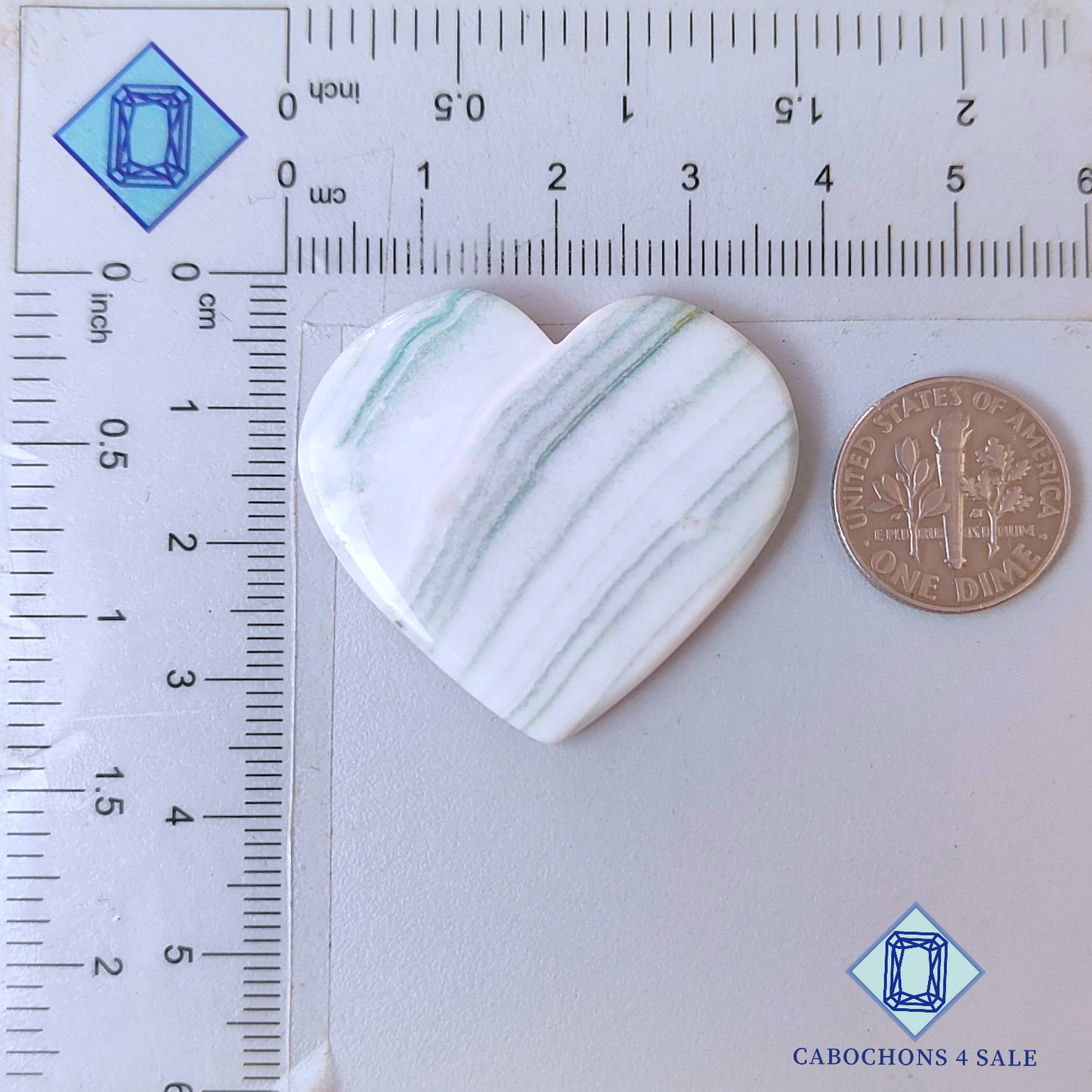 Saturn Chalcedony Heart Carvings 32*36*4mm