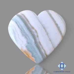 Saturn Chalcedony Heart Carvings 32*35*5mm