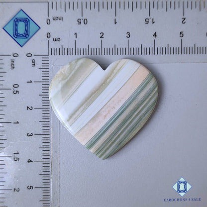 Natural Saturn Chalcedony Gemstone  Heart Carvings 38*40*4mm from Brazil available for sale