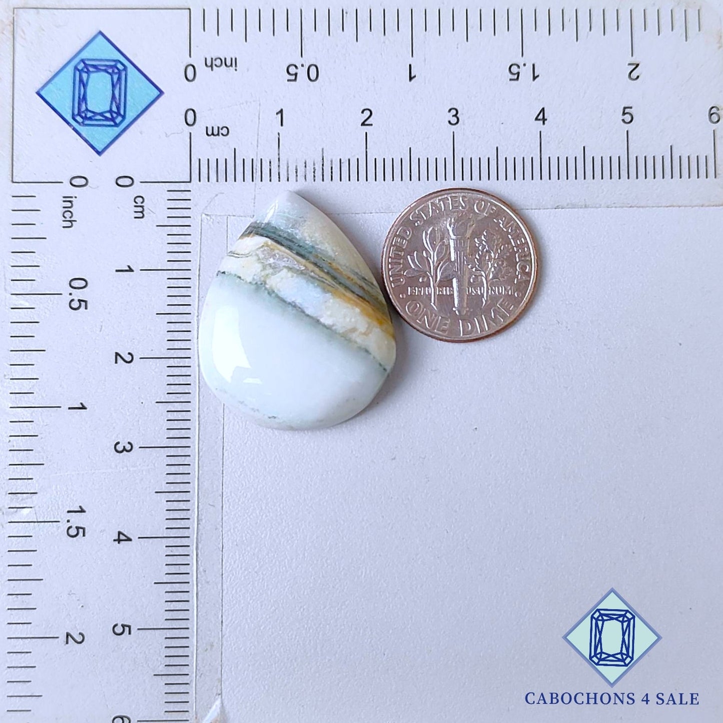 Saturn Chalcedony Pear Cabochons
