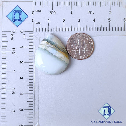 Saturn Chalcedony Pear Cabochons