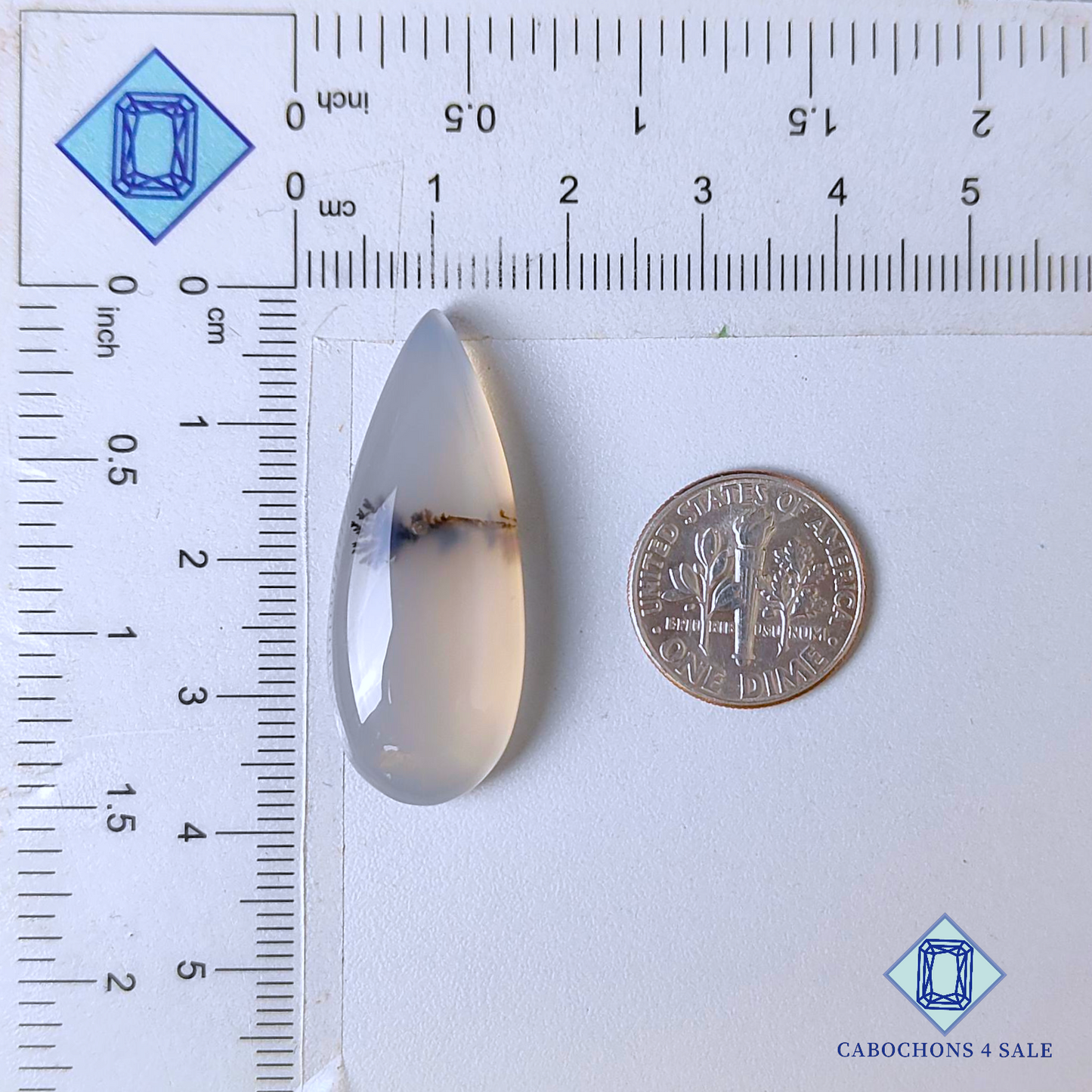 Scenic Agate Pear Cabochons