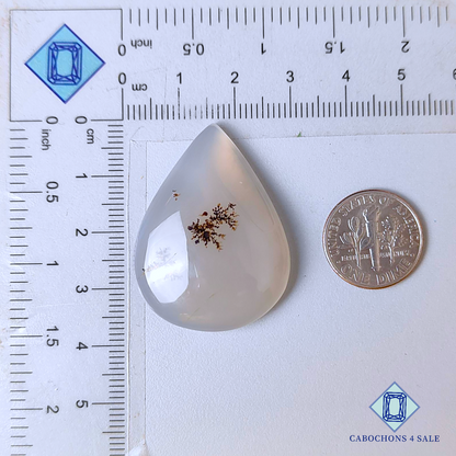 Scenic Agate Pear Cabochons