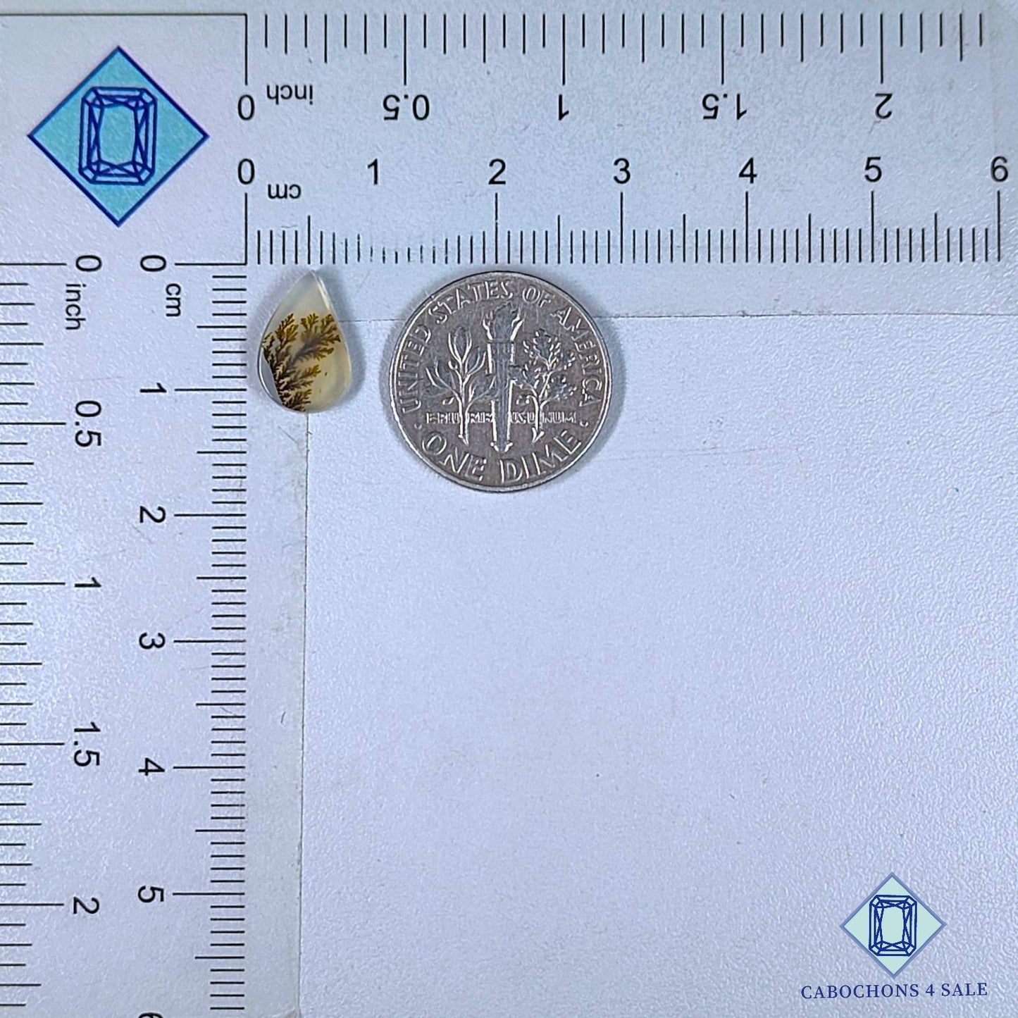 Natural Scenic Agate Gemstone  Pear Cabochons 11*7*2mm from Brazil available for sale