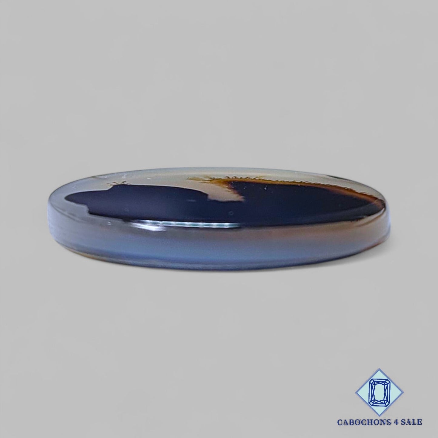 Natural Scenic Agate Gemstone  Round Cabochons 21*3mm from Brazil available for sale