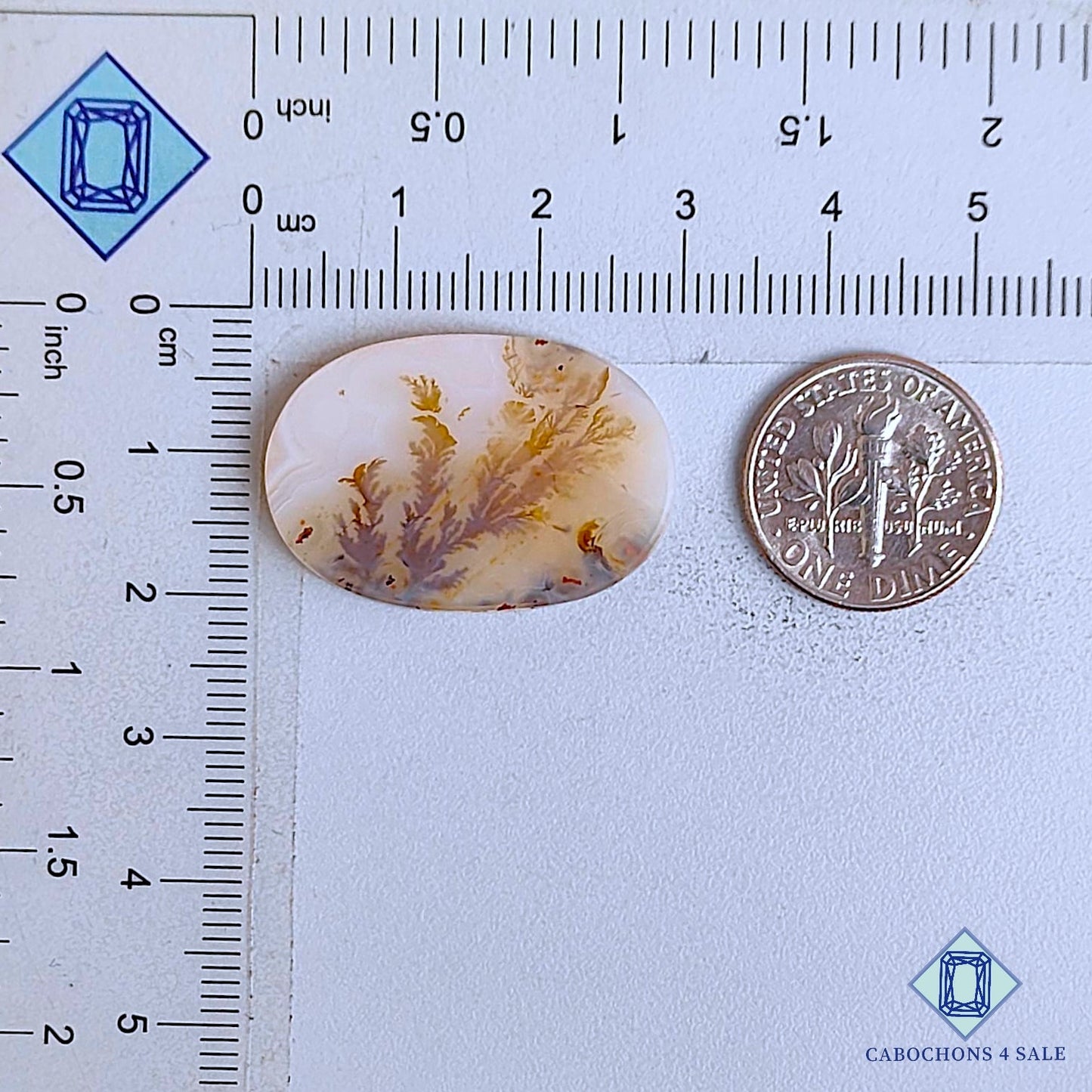 Natural Scenic Agate Gemstone  Oval Cabochons 28*19*3mm From Brazil available for sale