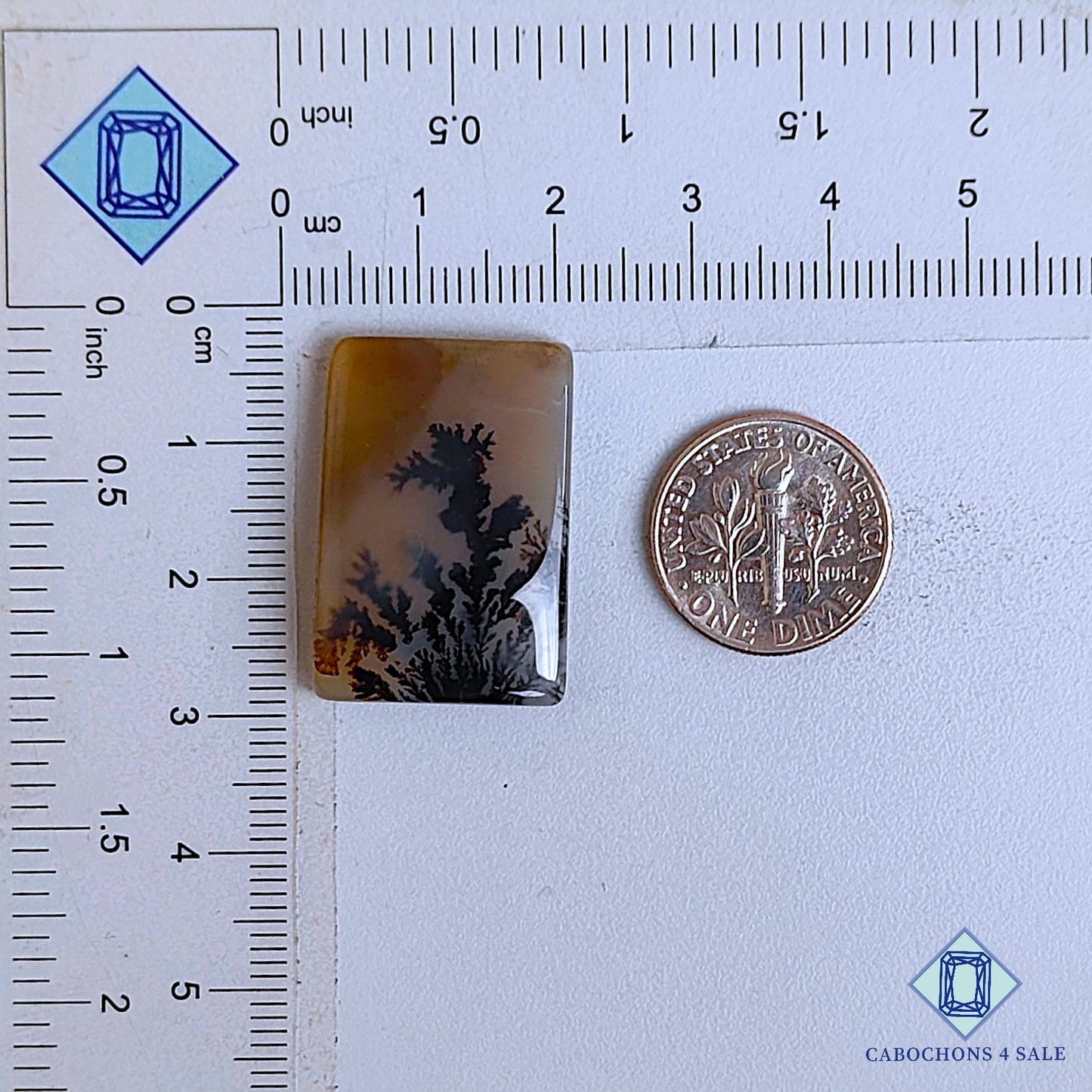 Natural Scenic Agate Gemstone  Rectangle Cabochons 26*18*5mm From Brazil available for sale