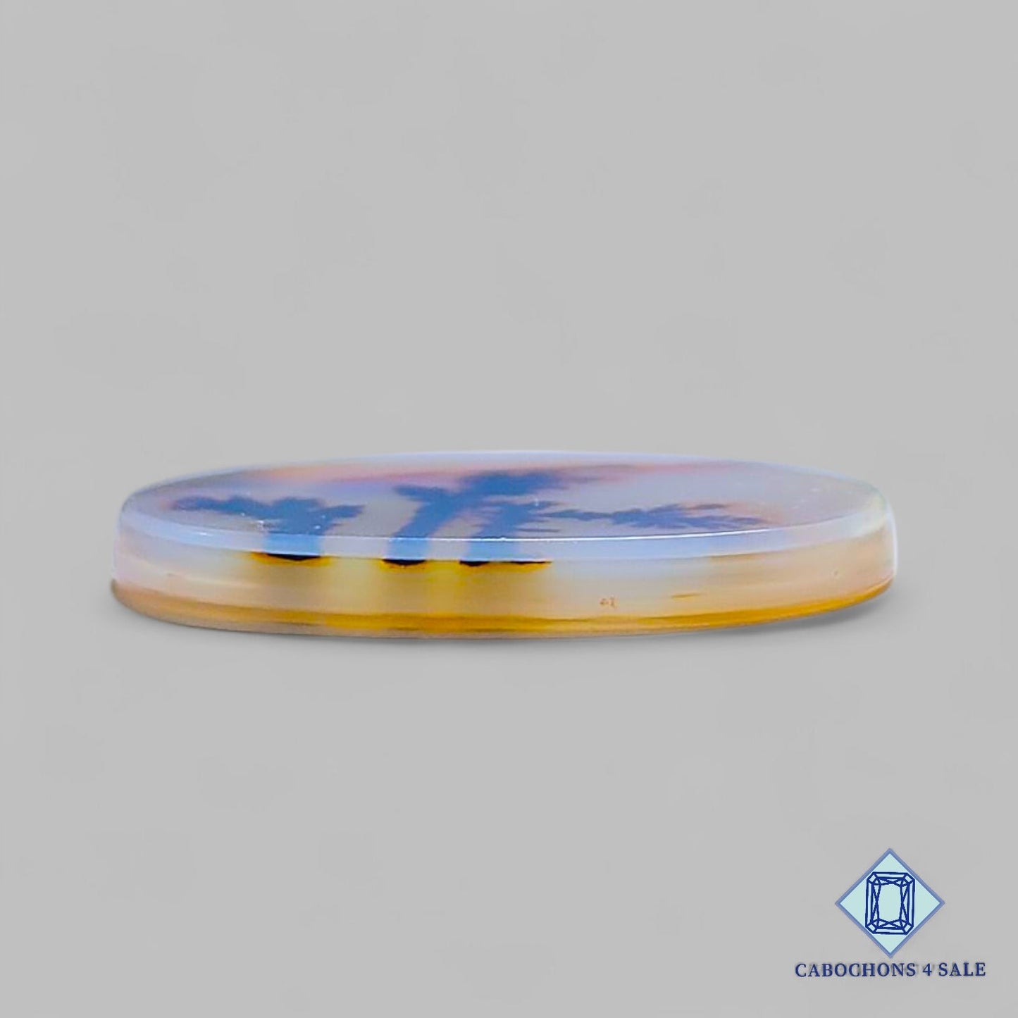 Natural Scenic Agate Gemstone  Oval Cabochons 25*20*2mm from Brazil available for sale