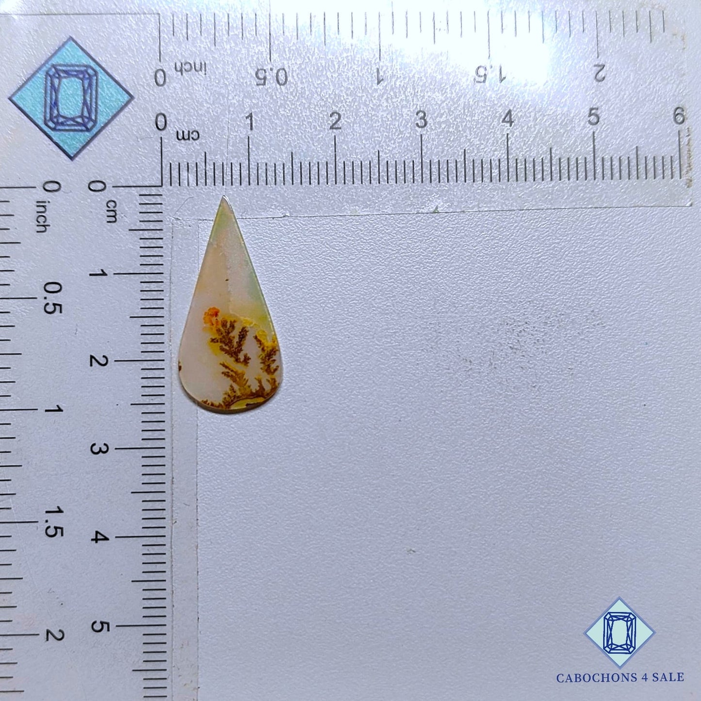 Natural Scenic Agate Gemstone  Pear Cabochons 24*11*1mm from Brazil available for sale