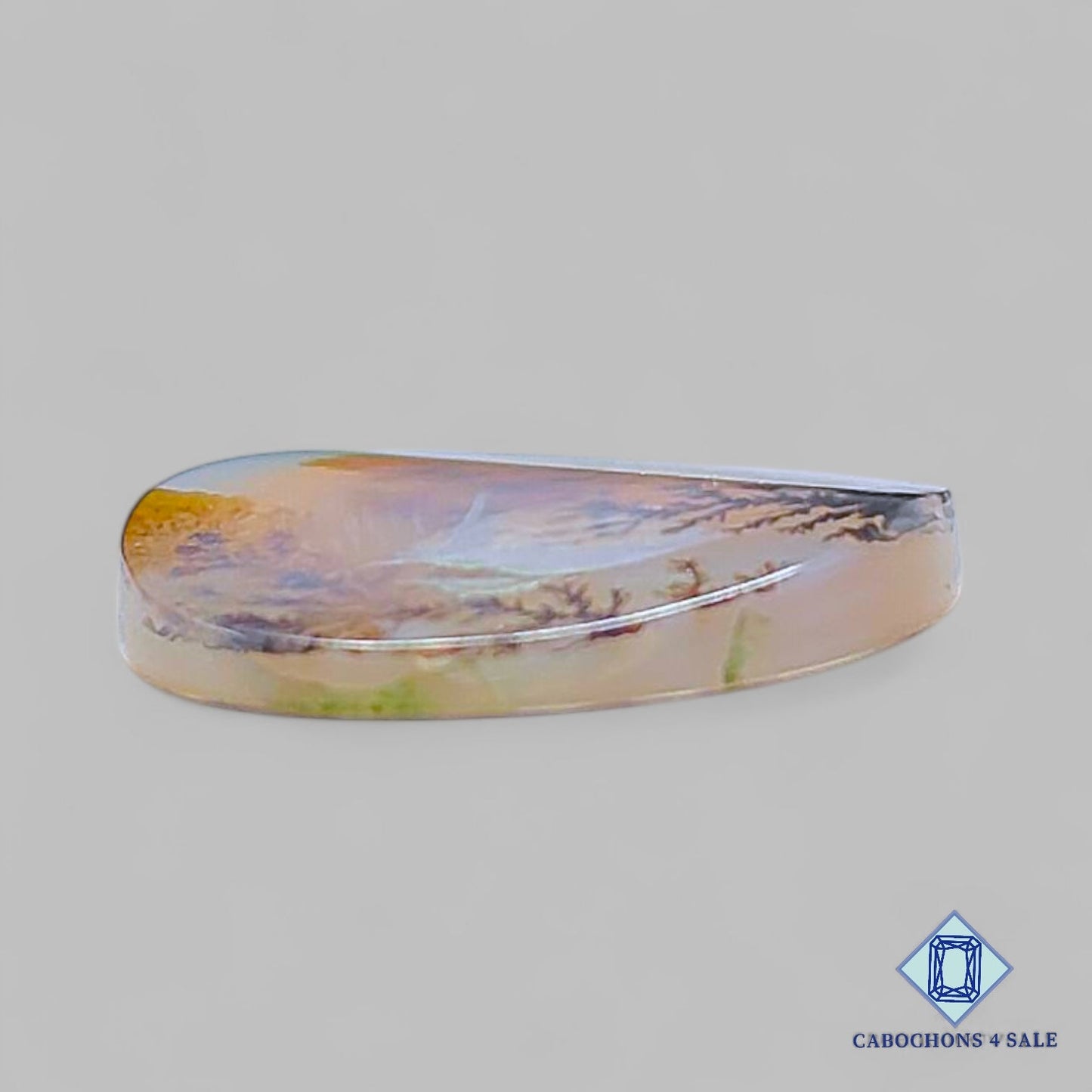 Natural Scenic Agate Gemstone  Round Cabochons 21*3mm from Brazil available for sale