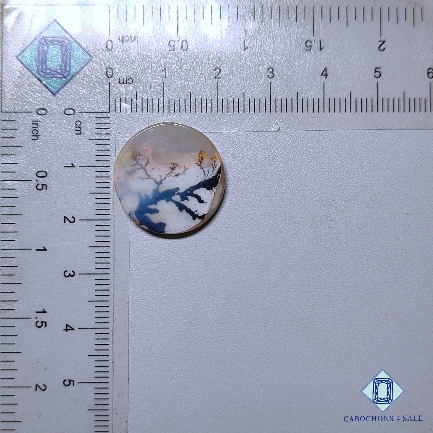 Natural Scenic Agate Gemstone  Round Cabochons 20*3mm from Brazil available for sale