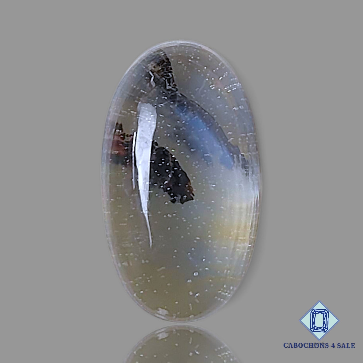 Scenic Agate Crystal Quartz Doublet