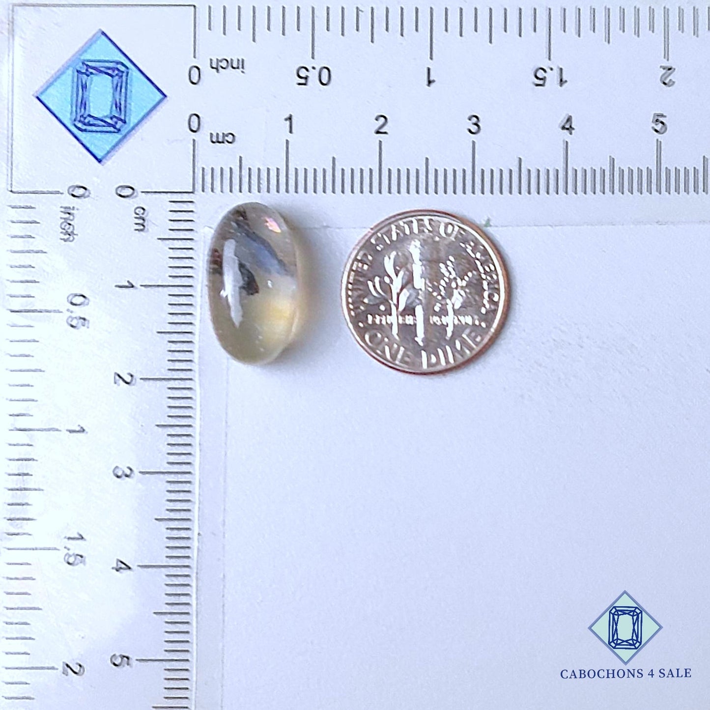 Scenic Agate + Crystal Quartz Doublet Gemstone  Oval Doublets 17*10*8mm available for sale