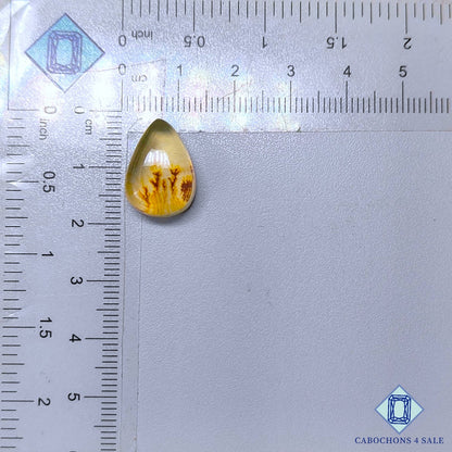 Scenic Agate + Crystal Quartz Doublet Gemstone  Pear Doublets 17*12*7mm available for sale