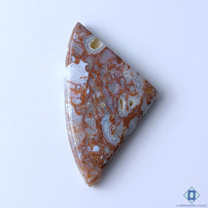 Scenic Moss Agate ( Uneven Back ) Fancy Druzy 68x39x7mm