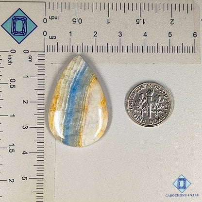 Natural Scheelite Gemstone Pear Cabochons 36*23*5mm from Sweden available for sale