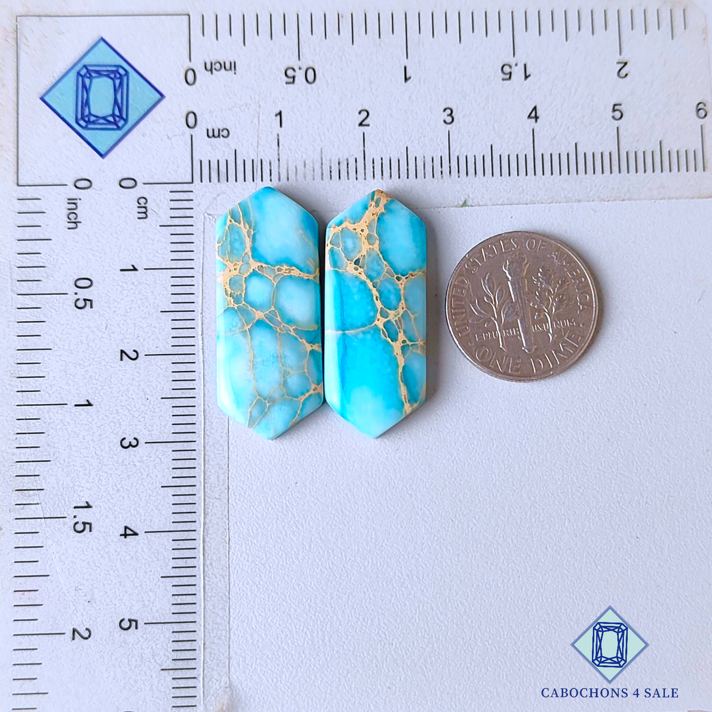 Sea Sediment Jasper Hexagon Pairs