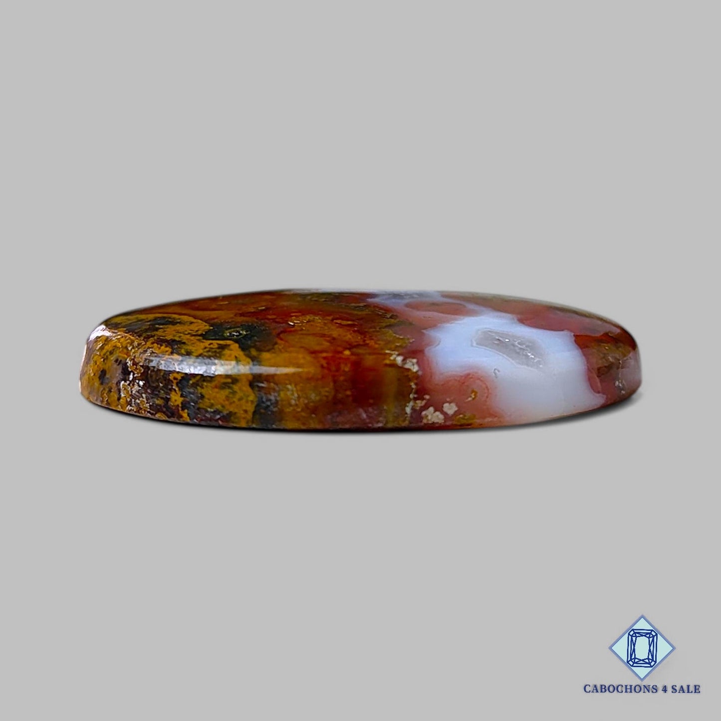 Cabujones ovalados de ágata de costura natural de 34 x 27 x 5 mm, disponibles para la venta en EE. UU.