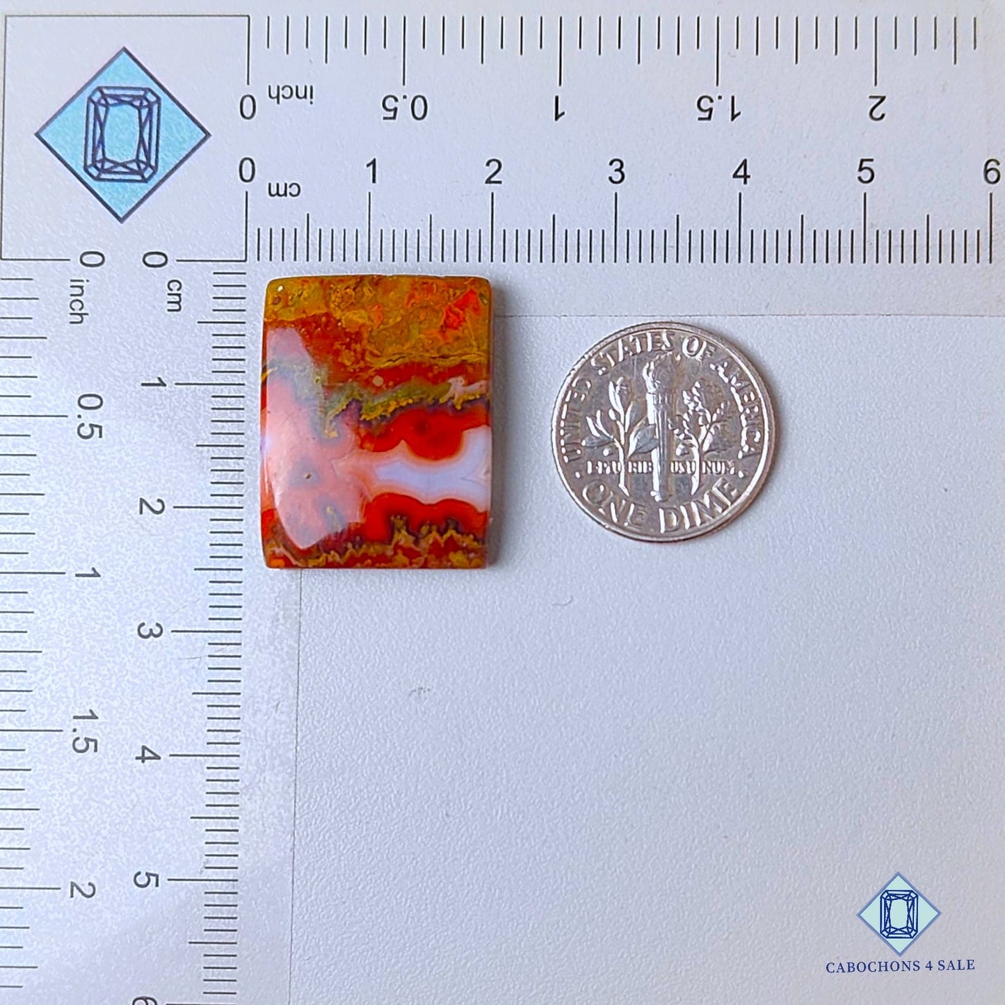 Natural Seam Agate Gemstone  Fancy Cabochons 23*18*5mm from Brazil  available for sale