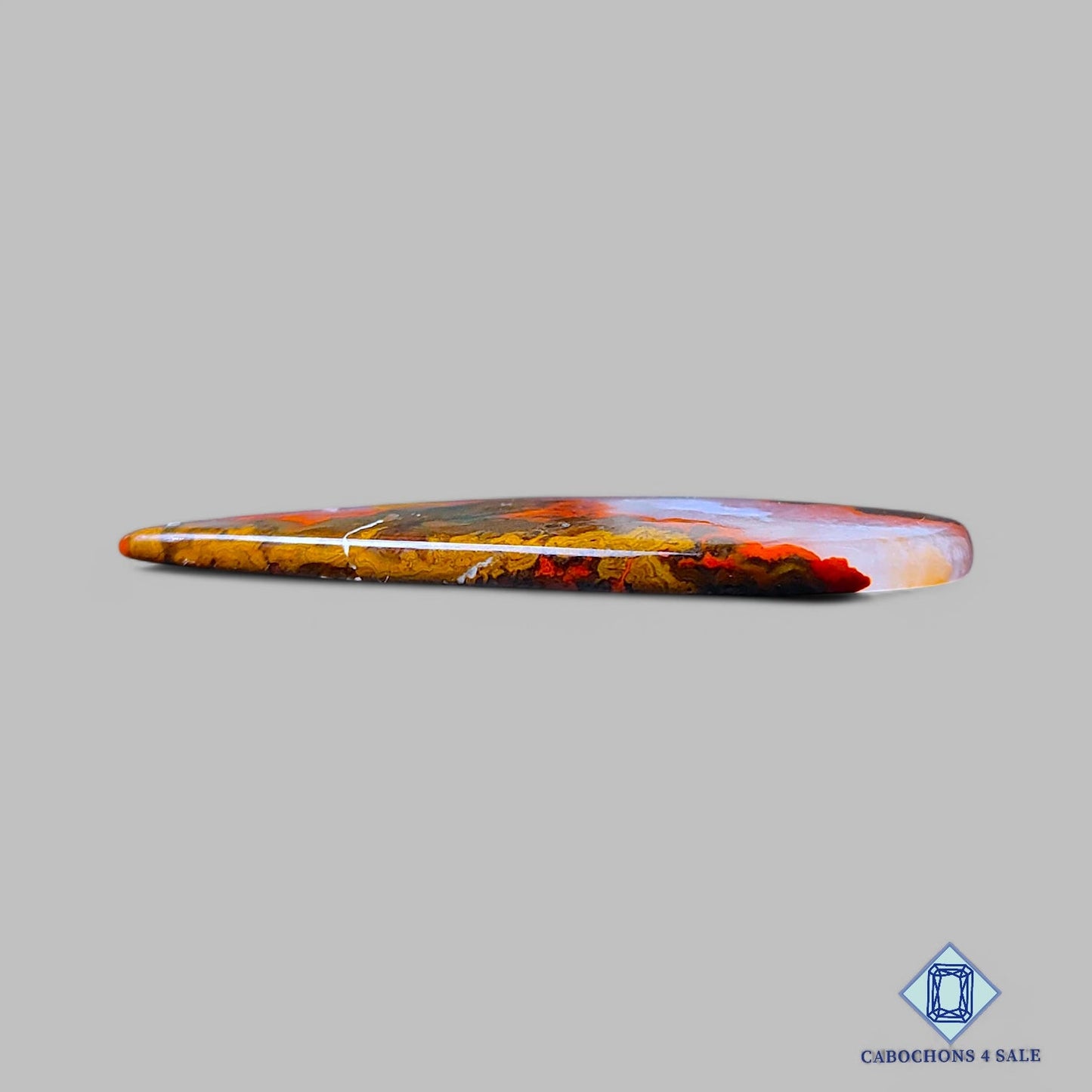 Natural Seam Agate Gemstone  Pear Cabochons 55*29*4mm from Brazil  available for sale