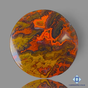 Natural Seam Agate Gemstone  Round Cabochons 41*4mm from Morocco available for sale