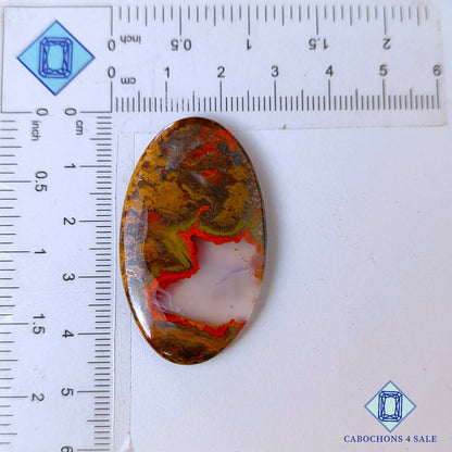 Natural Seam Agate Gemstone  Oval Cabochons 44*26*5mm from Morocco available for sale