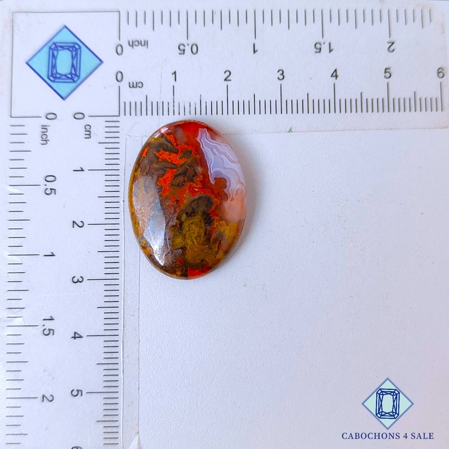 Cabujones ovalados de ágata natural de 29 x 21 x 5 mm, procedentes de Marruecos, disponibles para la venta.