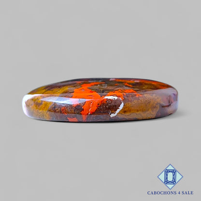 Cabujones redondos de ágata de costura natural de 27 x 5 mm, procedentes de Marruecos, disponibles para la venta.