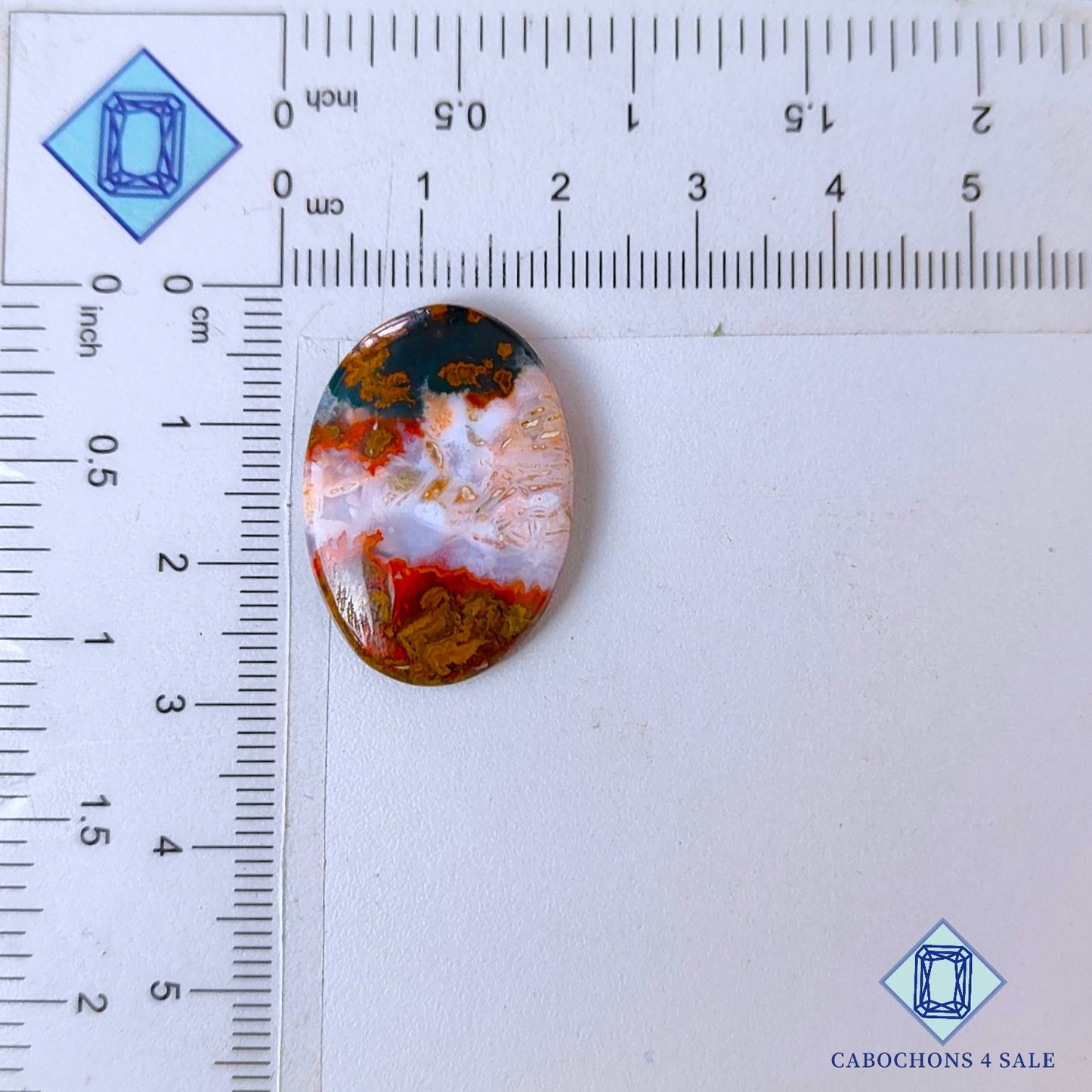 Natural Seam Agate Gemstone  Oval Cabochons 27*19*4mm from Morocco available for sale