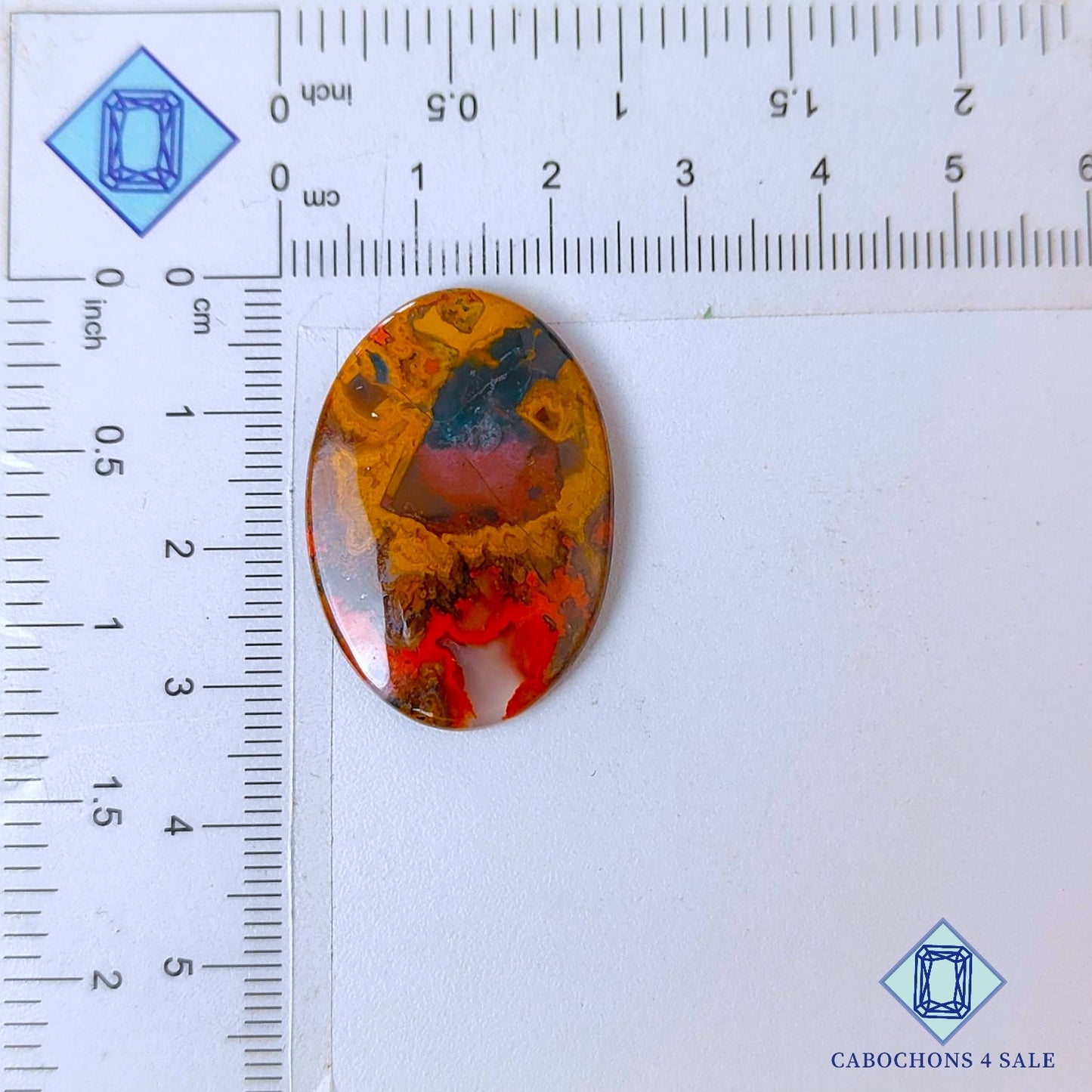 Natural Seam Agate Gemstone  Oval Cabochons 32*22*4mm from Morocco available for sale