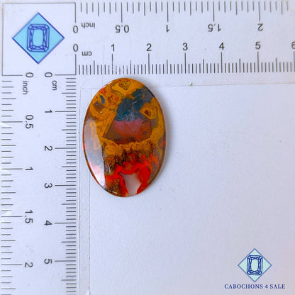 Natural Seam Agate Gemstone  Oval Cabochons 32*22*4mm from Morocco available for sale